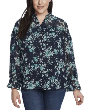 Addie Button-Front Blouse | 402-NIGHT SHADE