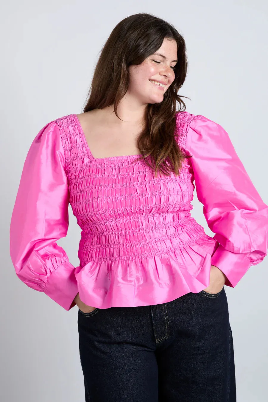 Ariana Blouse Pink Taffeta