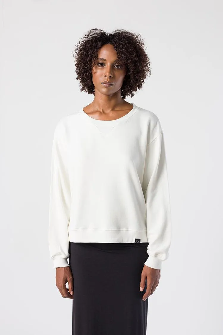 Bamboo Brushed-Back Fleece Crew Neck Sweatshirt