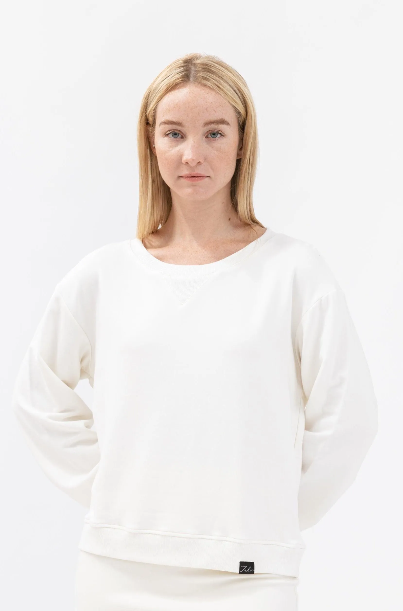 Bamboo Brushed-Back Fleece Crew Neck Sweatshirt