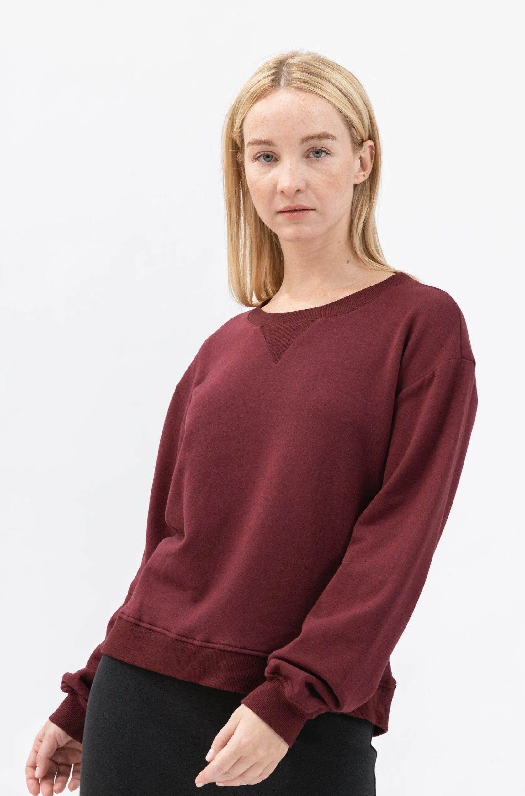 Bamboo Brushed-Back Fleece Crew Neck Sweatshirt