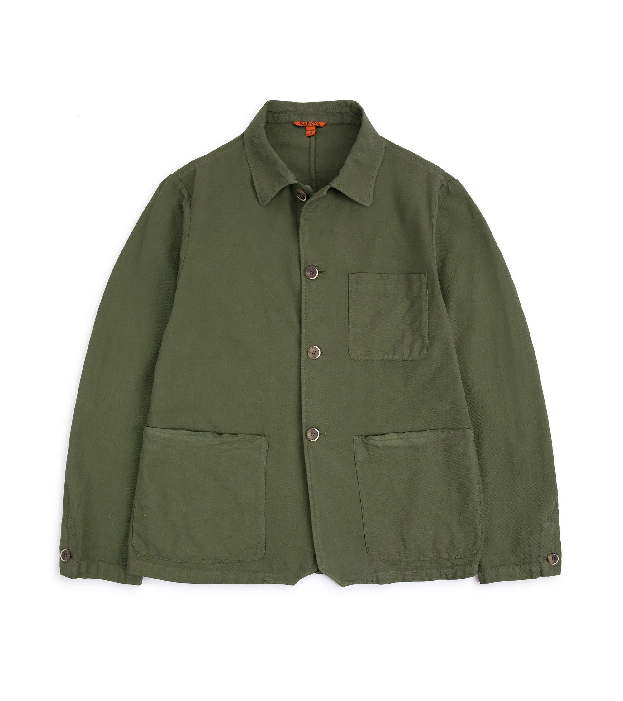 Barena Visal Arela Cotton Shirt Jacket: Green