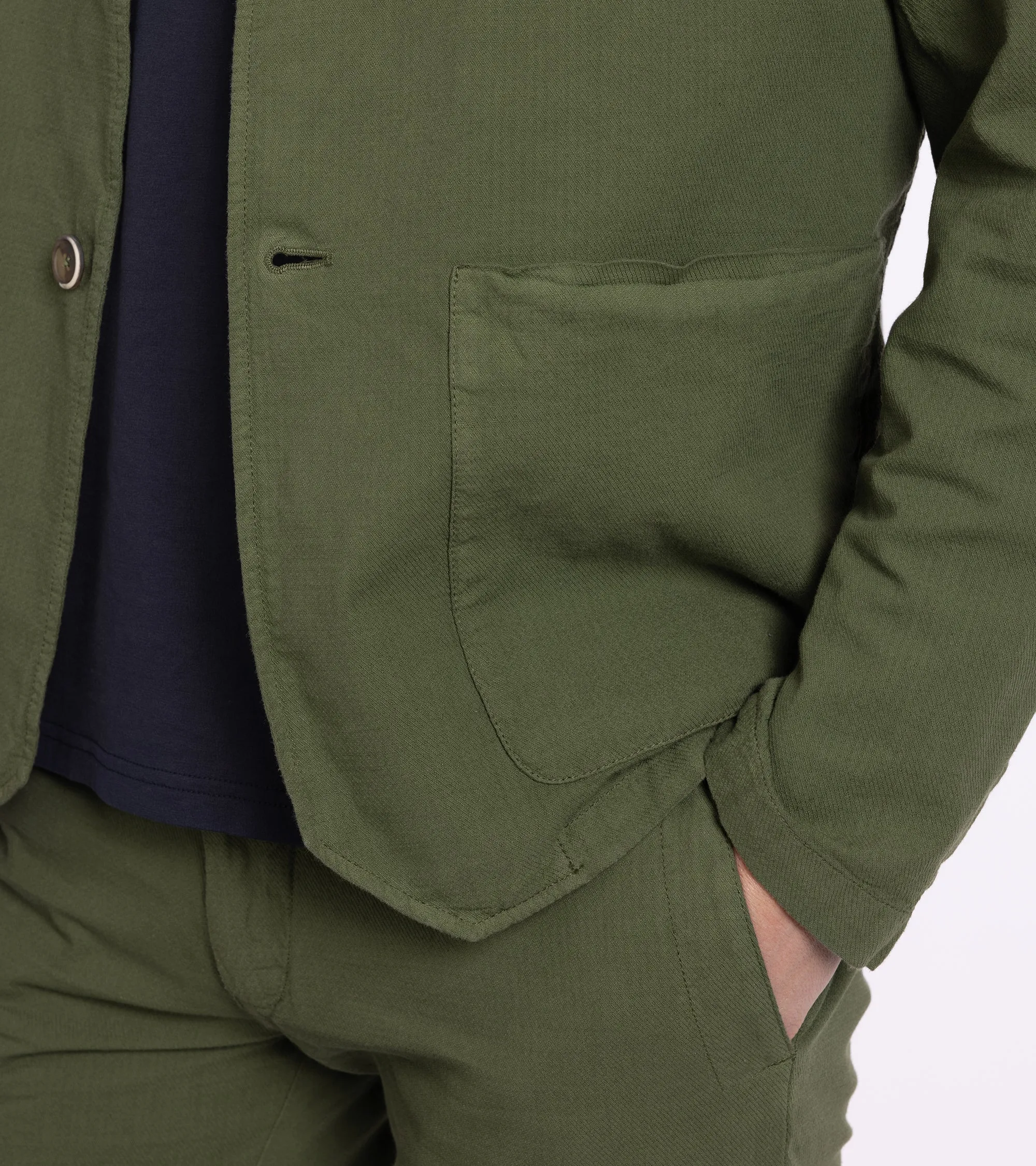 Barena Visal Arela Cotton Shirt Jacket: Green