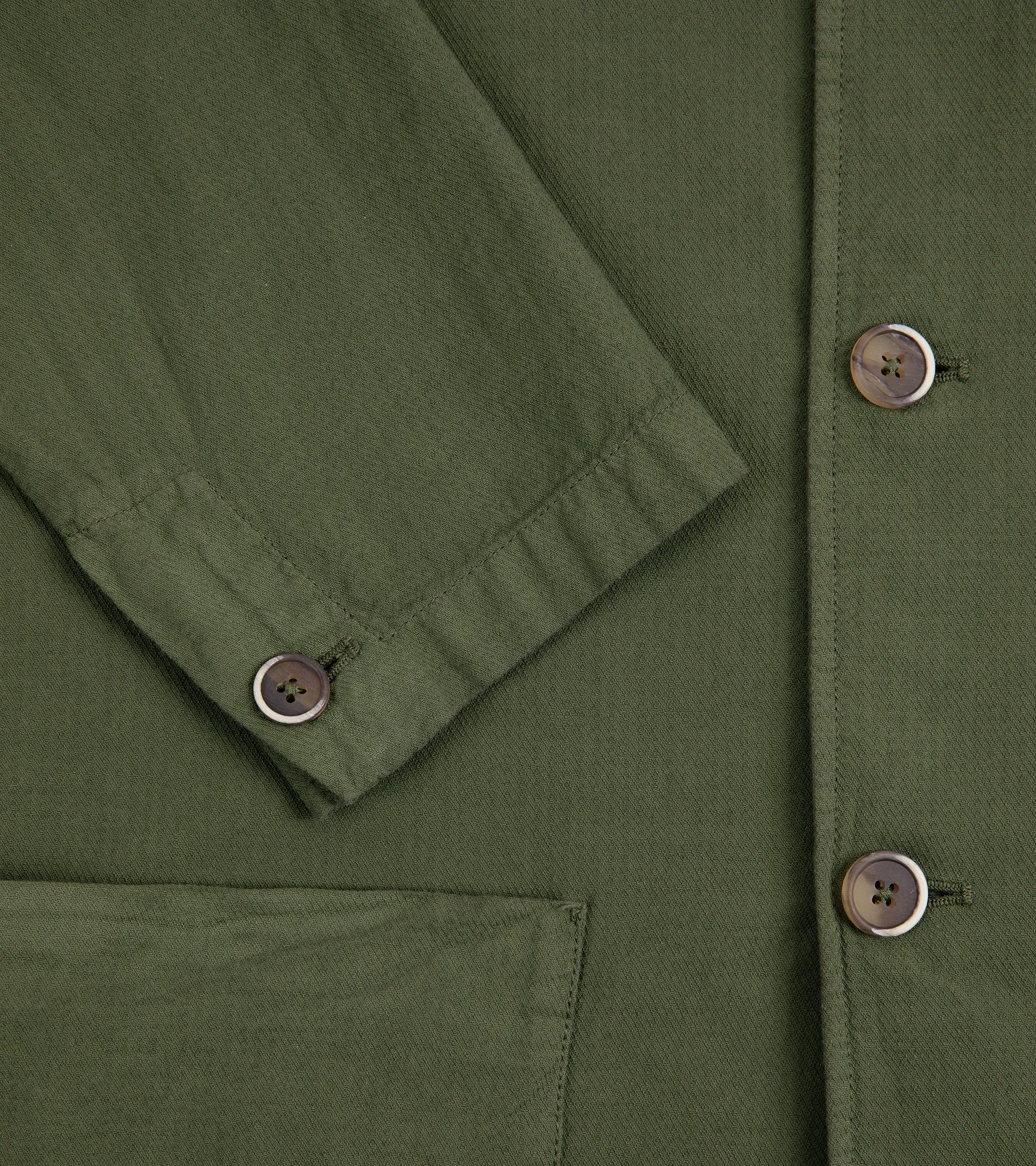 Barena Visal Arela Cotton Shirt Jacket: Green