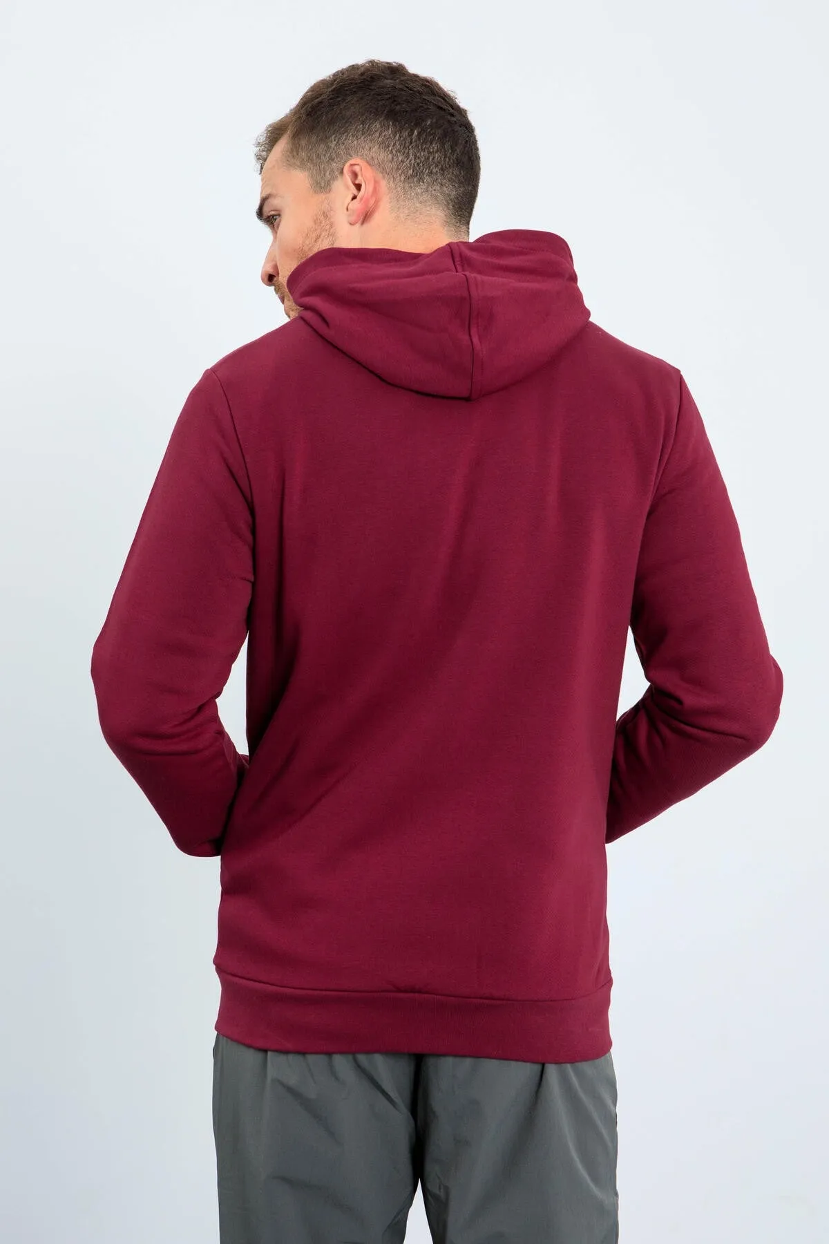 basic kapüşonlu rahat form nakiş detayli fermuarli erkek sweatshirt - 88035