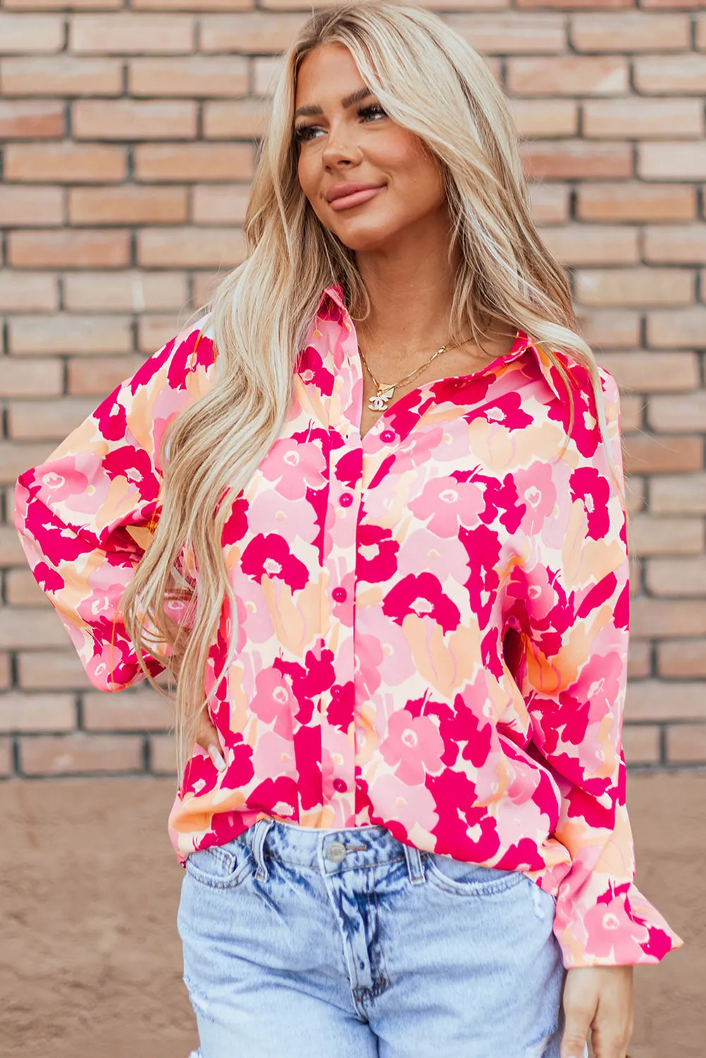 Blooming Puff Sleeve Buttoned Shirt