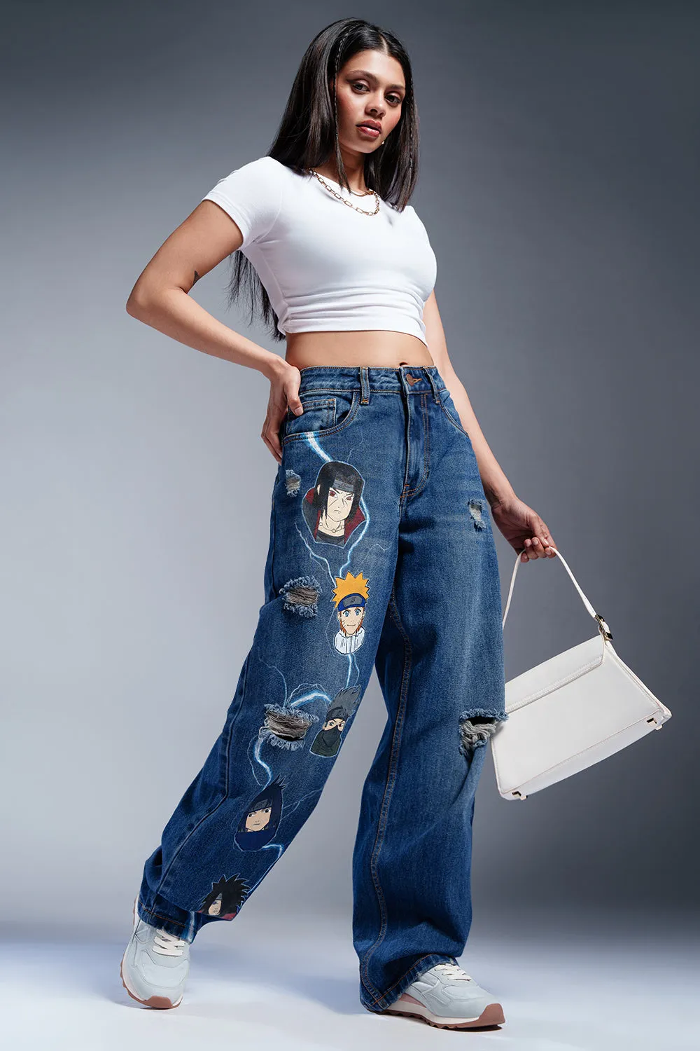 Blue Canvas Anime Relaxed Fit Jeans