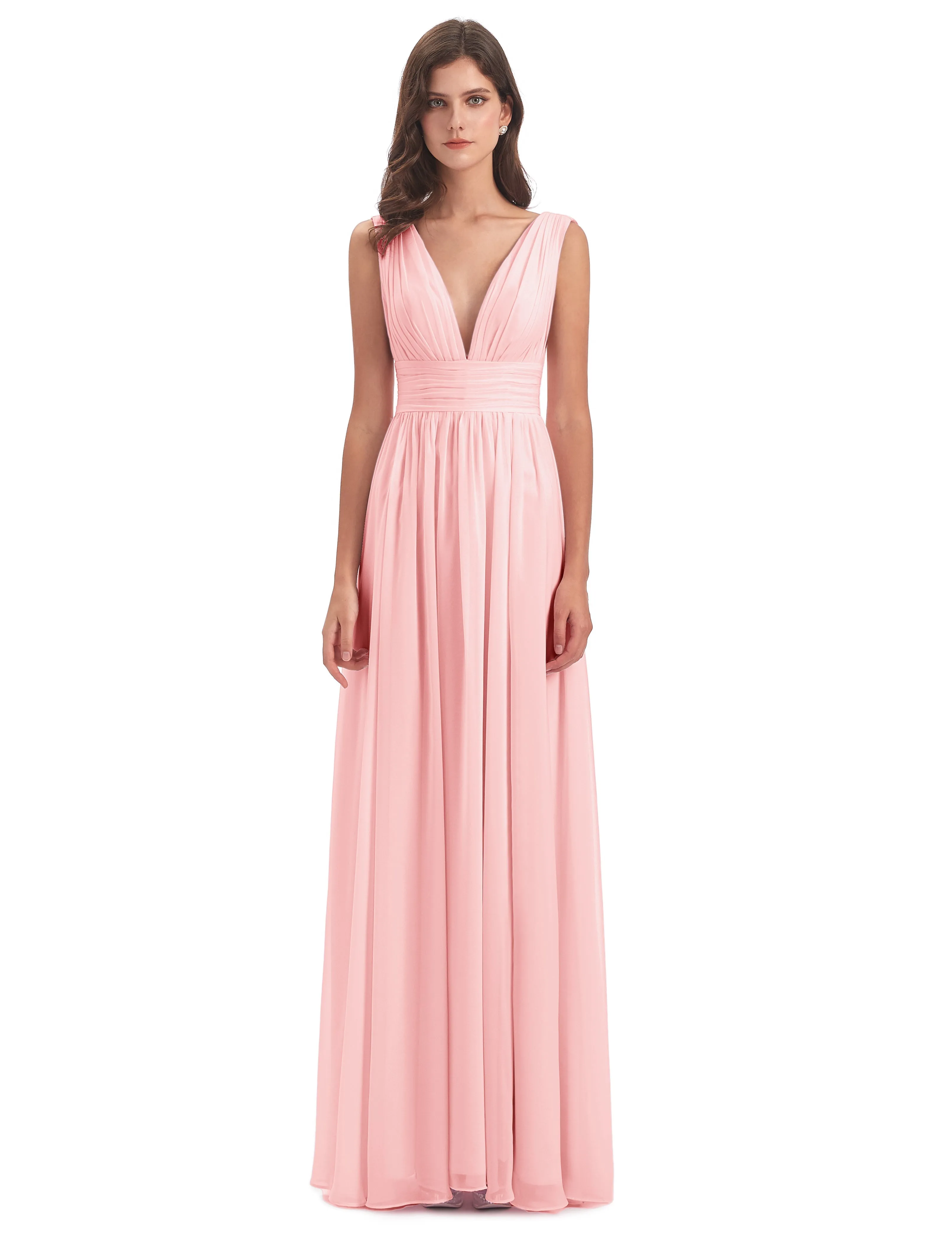 Blush Bridesmaid Dresses Uk Charming Chiffon V Neck Split Long Bridesmaid Dresses