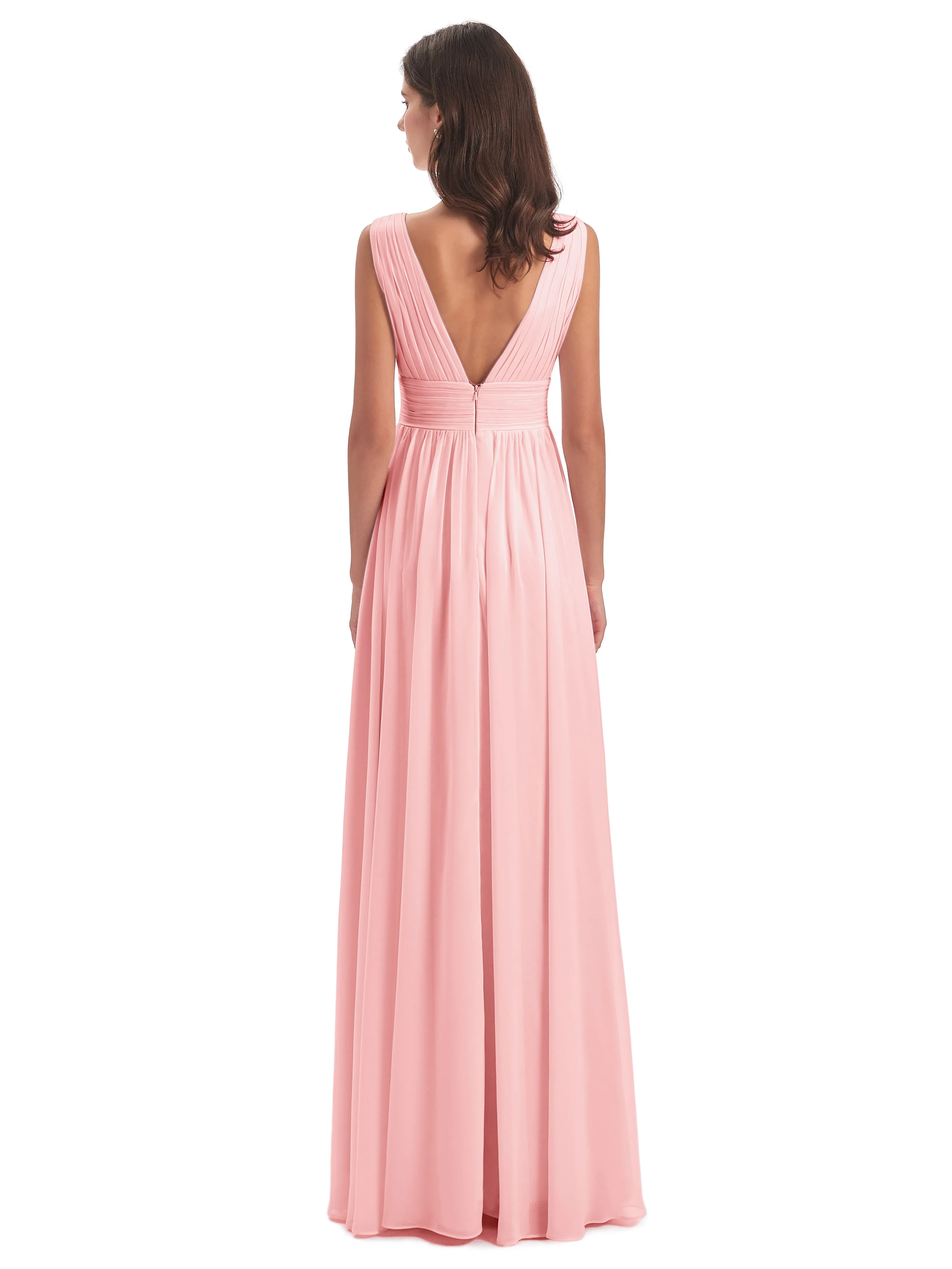 Blush Bridesmaid Dresses Uk Charming Chiffon V Neck Split Long Bridesmaid Dresses