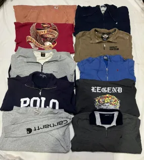 Carhartt, Ralph Lauren Polo, Harley Davidson, Nautica, Ed Hardy Sweatshirt - 20 Pieces