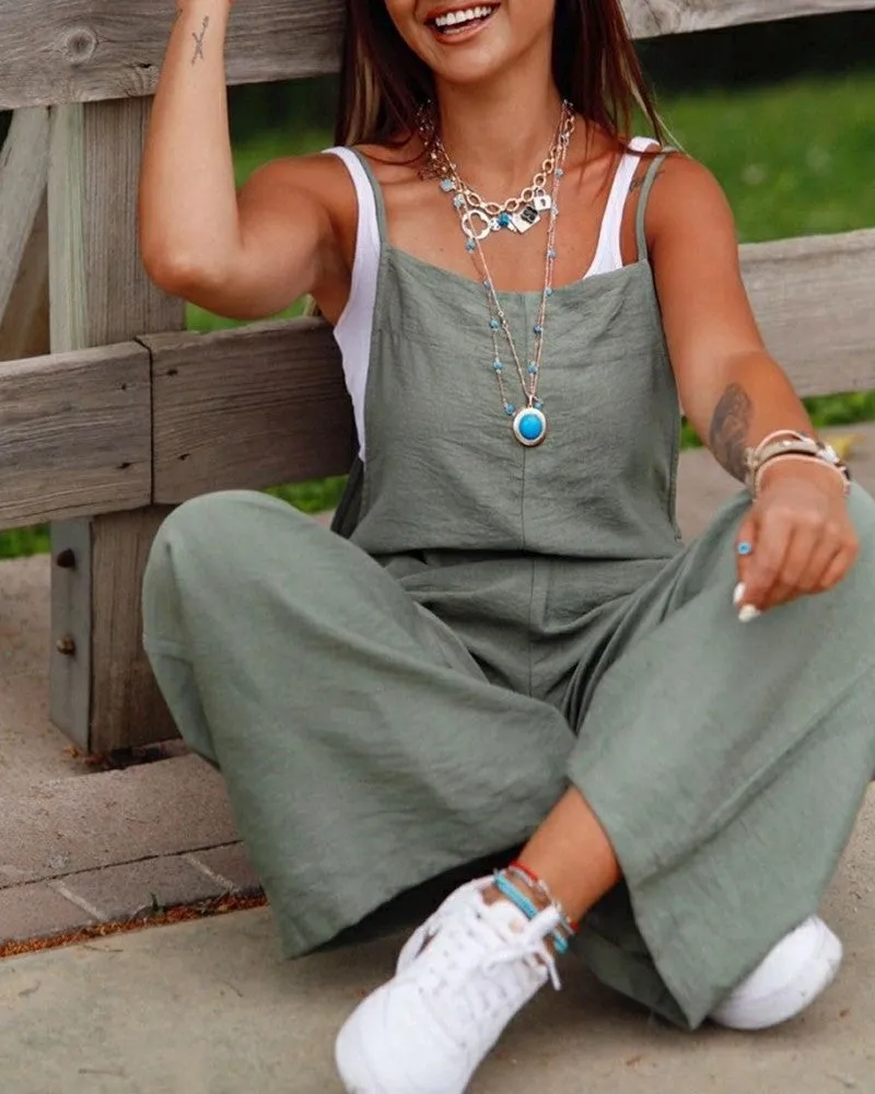 Casual Suspender jumpsuit suspenders