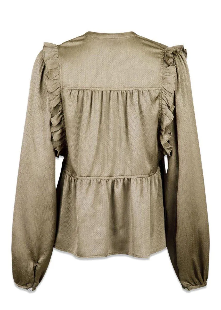 Celia Solid Blouse - Army