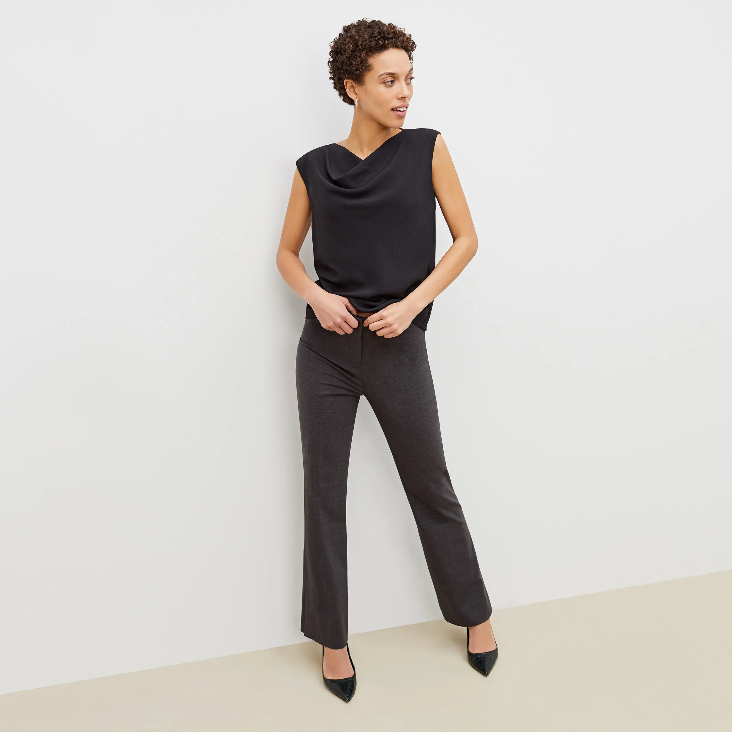 Clooney Pant - Tropical Wool :: Gray Melange