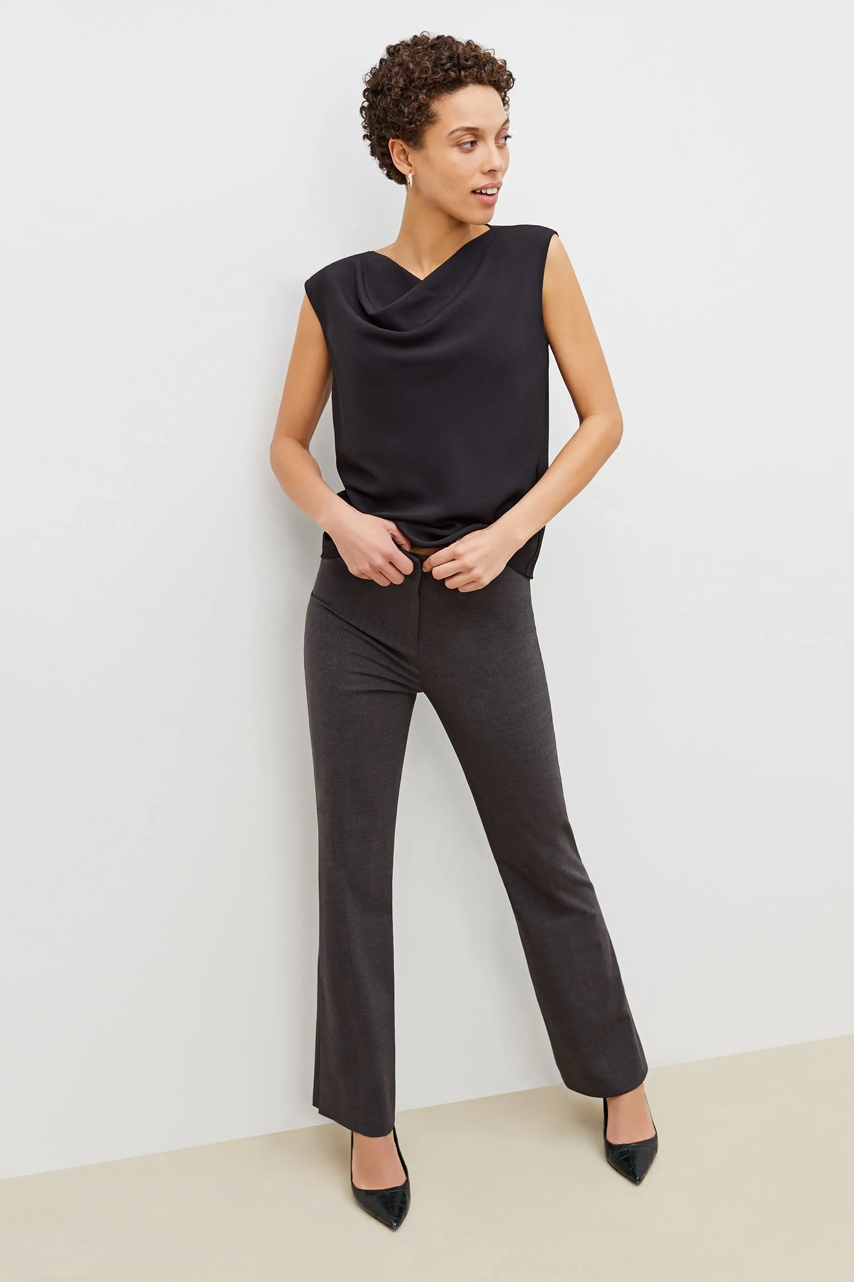 Clooney Pant - Tropical Wool :: Gray Melange