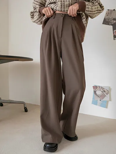 Cozy Caramel Korean Ease Trousers