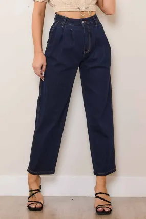 Cropped Barrel Leg Jeans