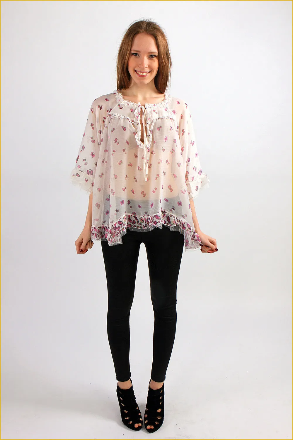 Floral Print Relaxed Top