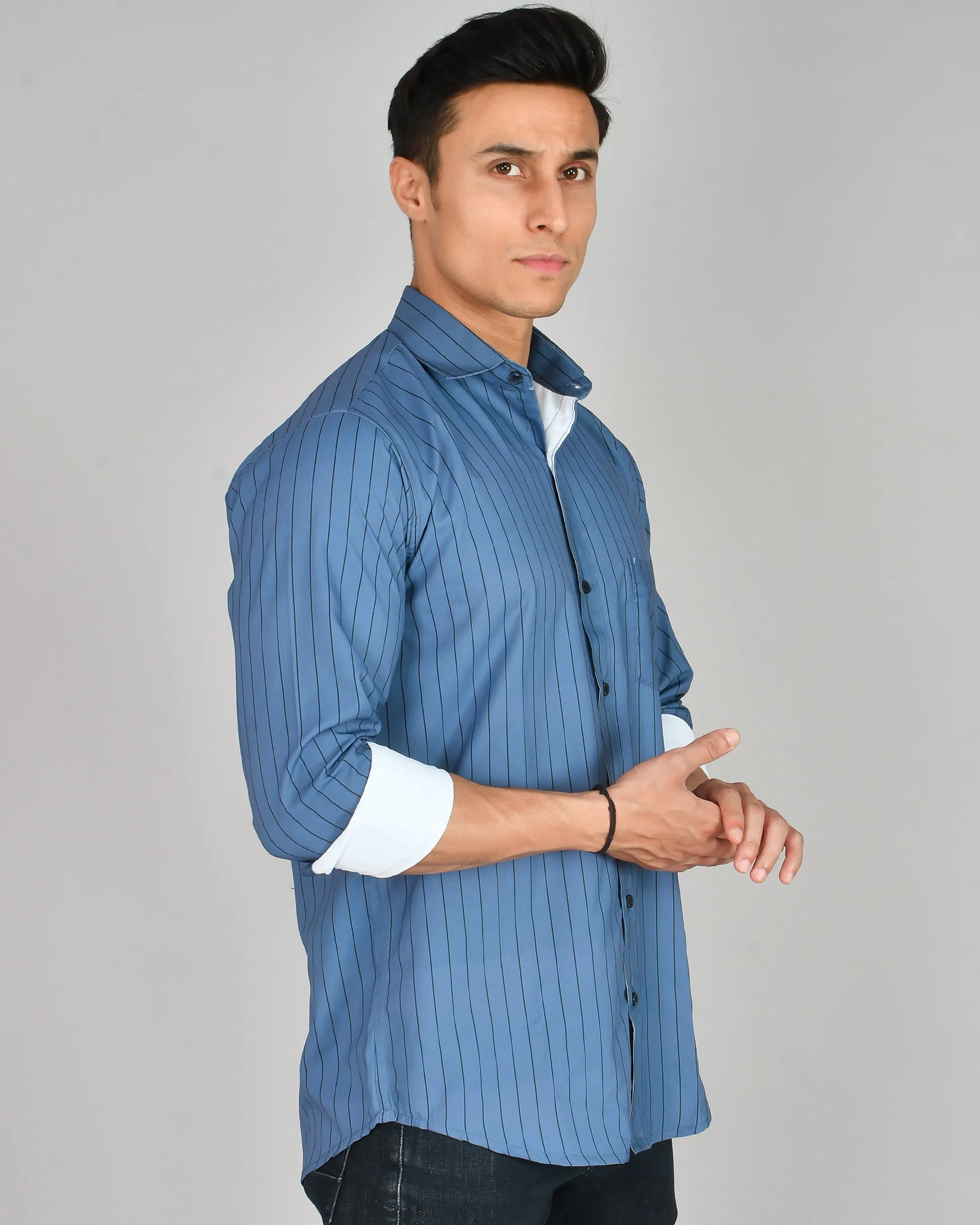 Formal Stripe Cotton Men’s Shirt