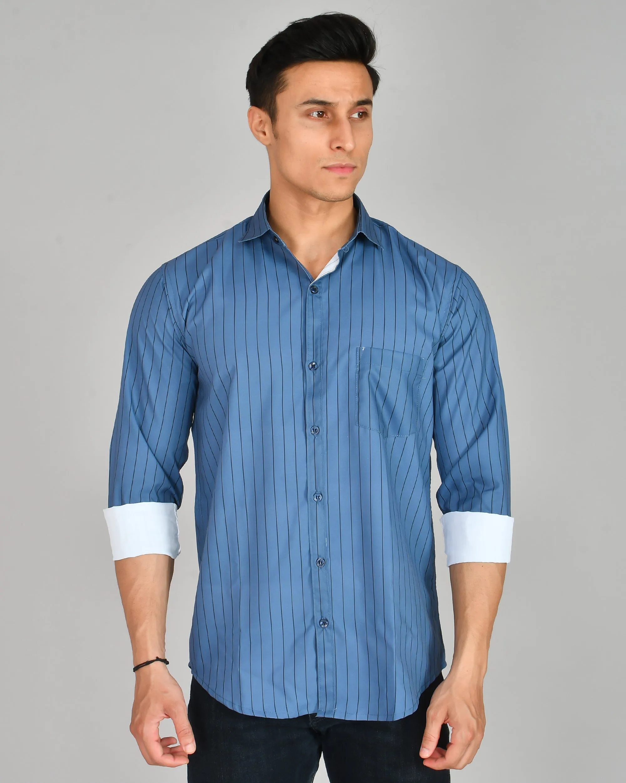 Formal Stripe Cotton Men’s Shirt