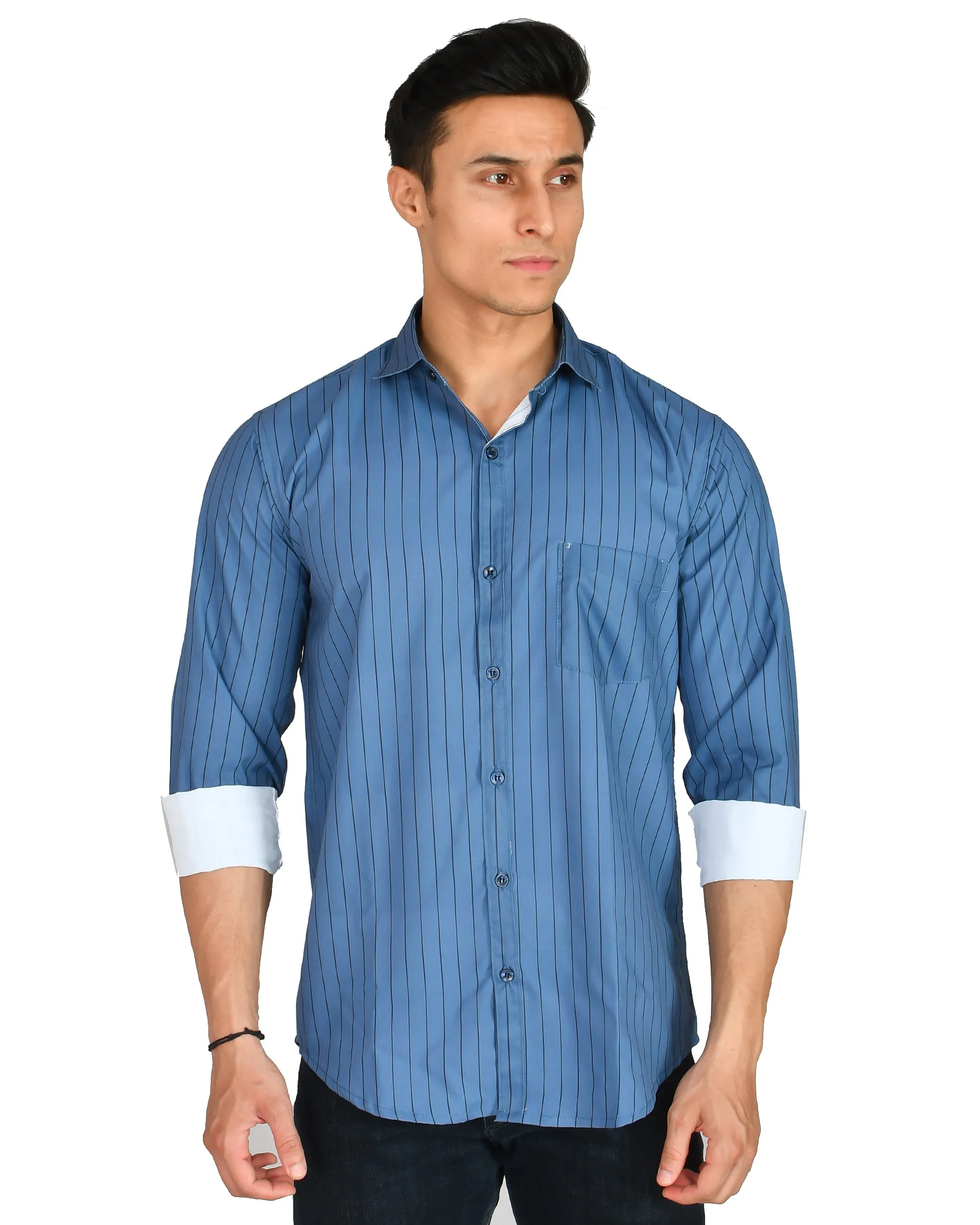 Formal Stripe Cotton Men’s Shirt