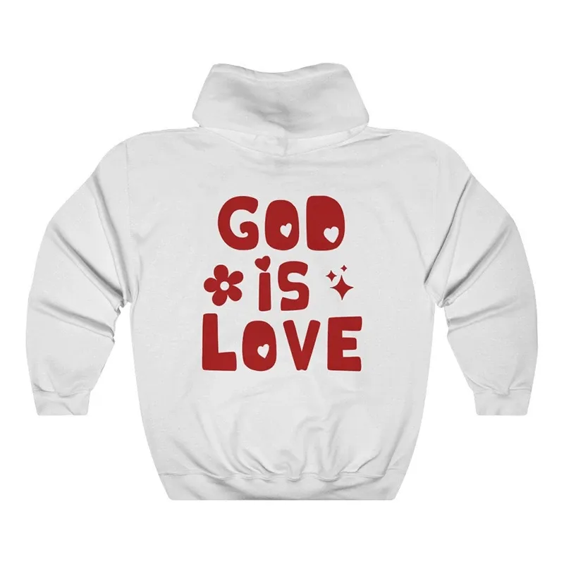 'God is Love' Back Print Hoodie