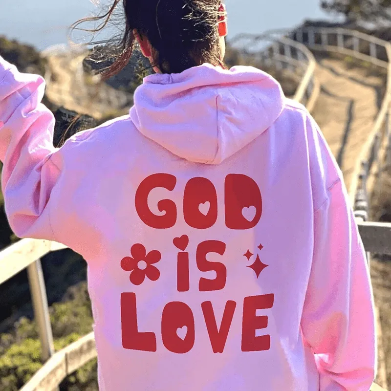 'God is Love' Back Print Hoodie