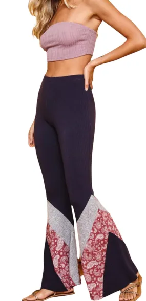 High Rise Paisley Flare Pants