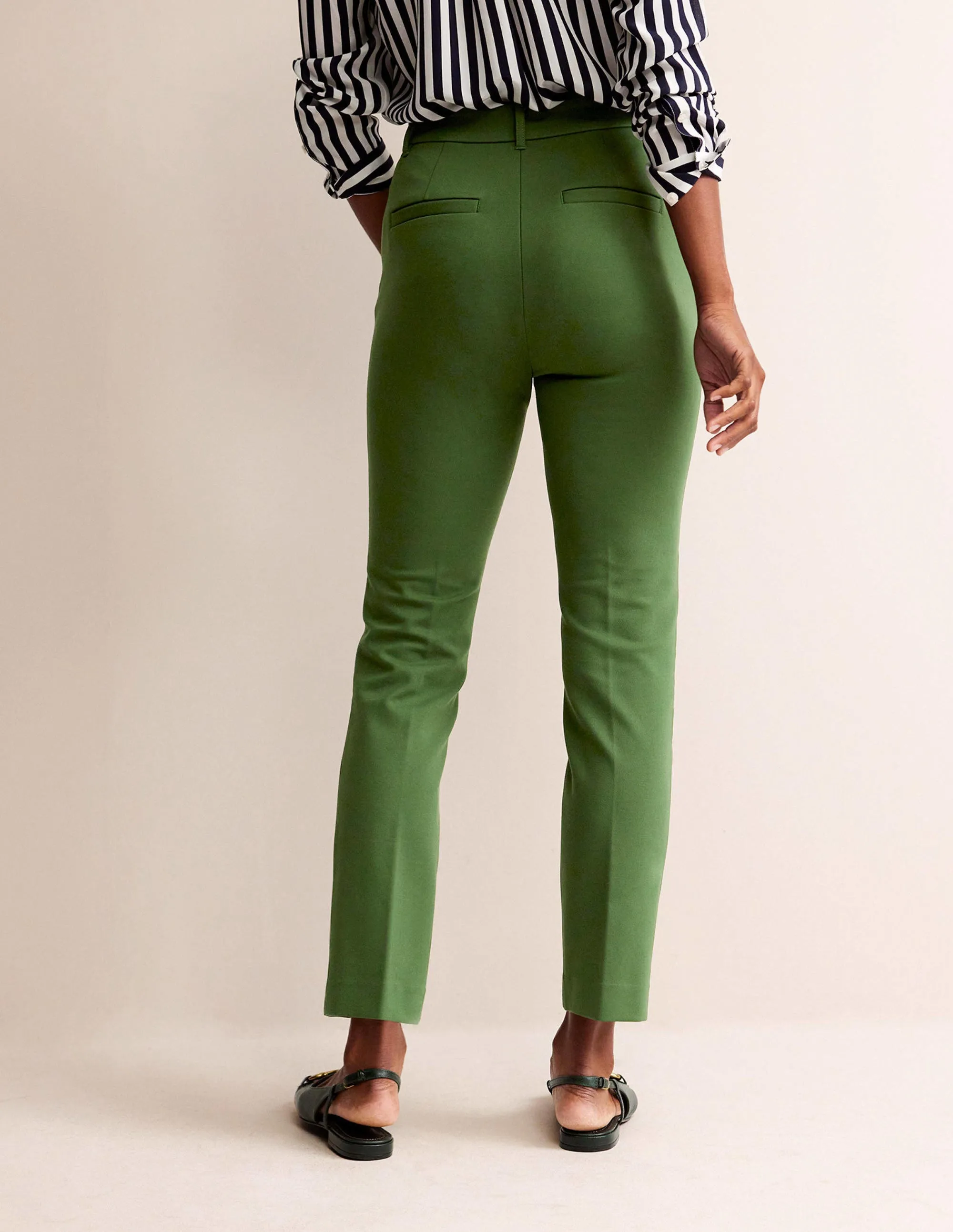 Highgate Ponte Trousers-Winter Green