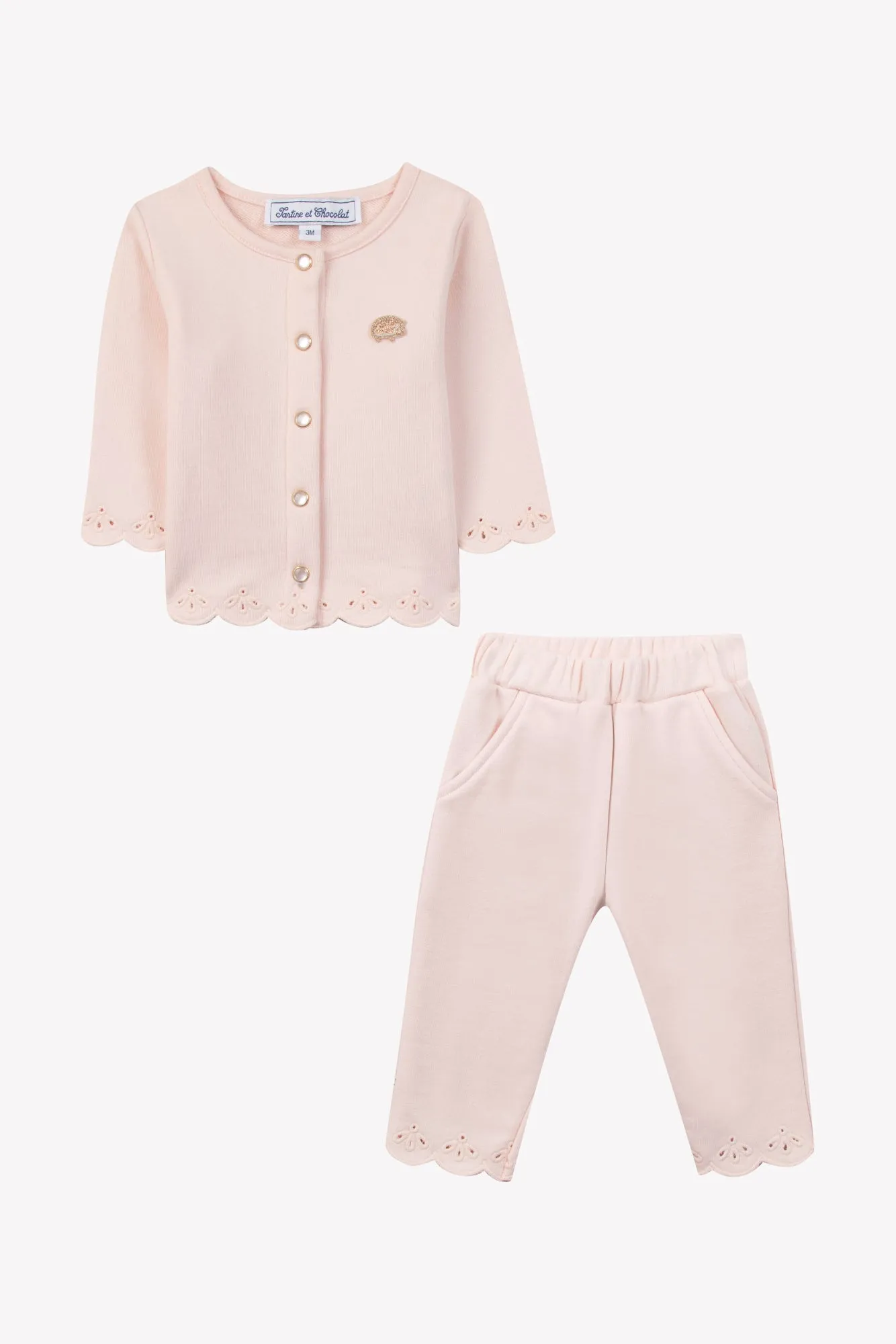 Jogger Set - Pale Pink Opening Pattern