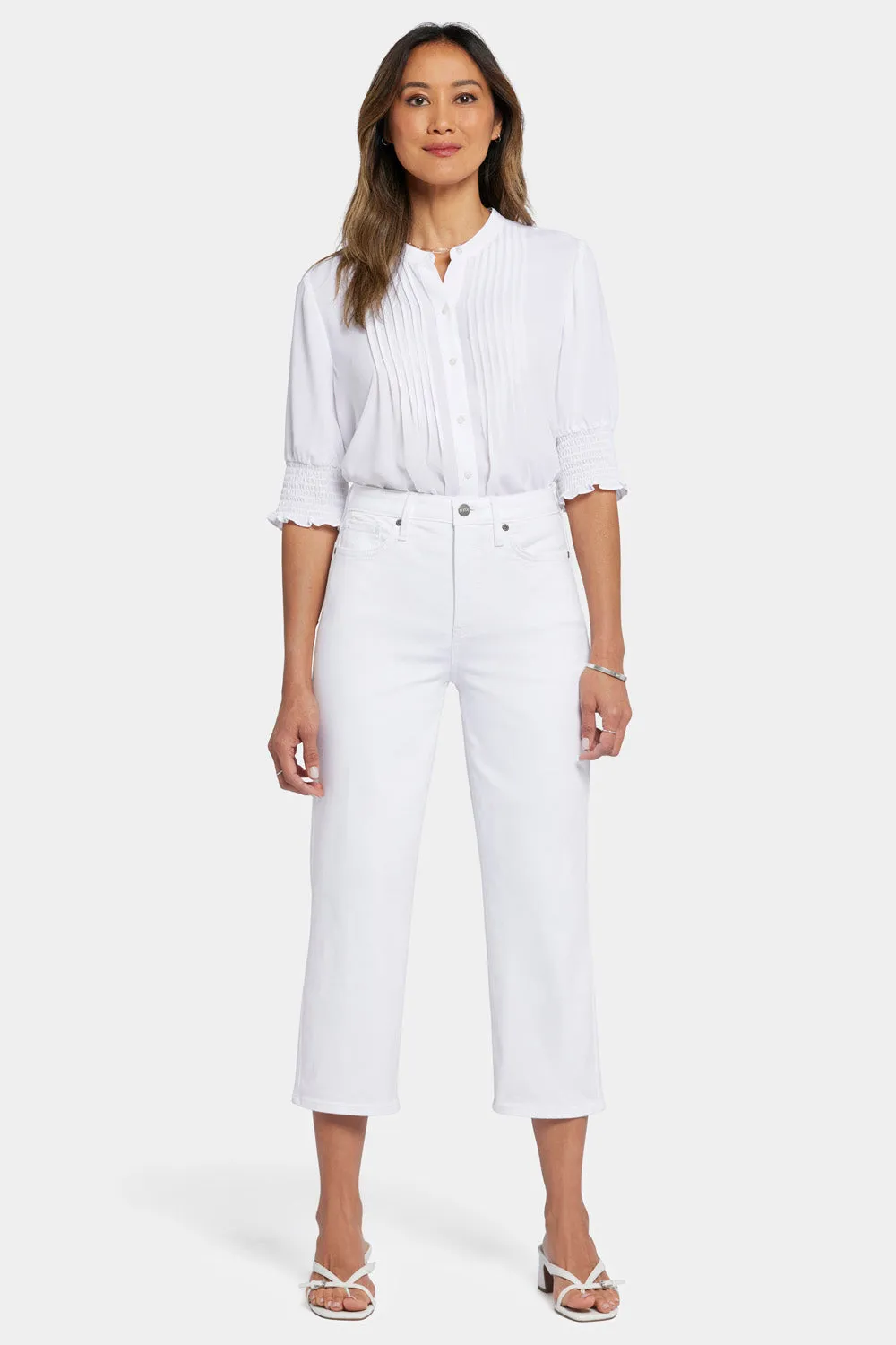 Joni Relaxed Capri Jeans - Optic White