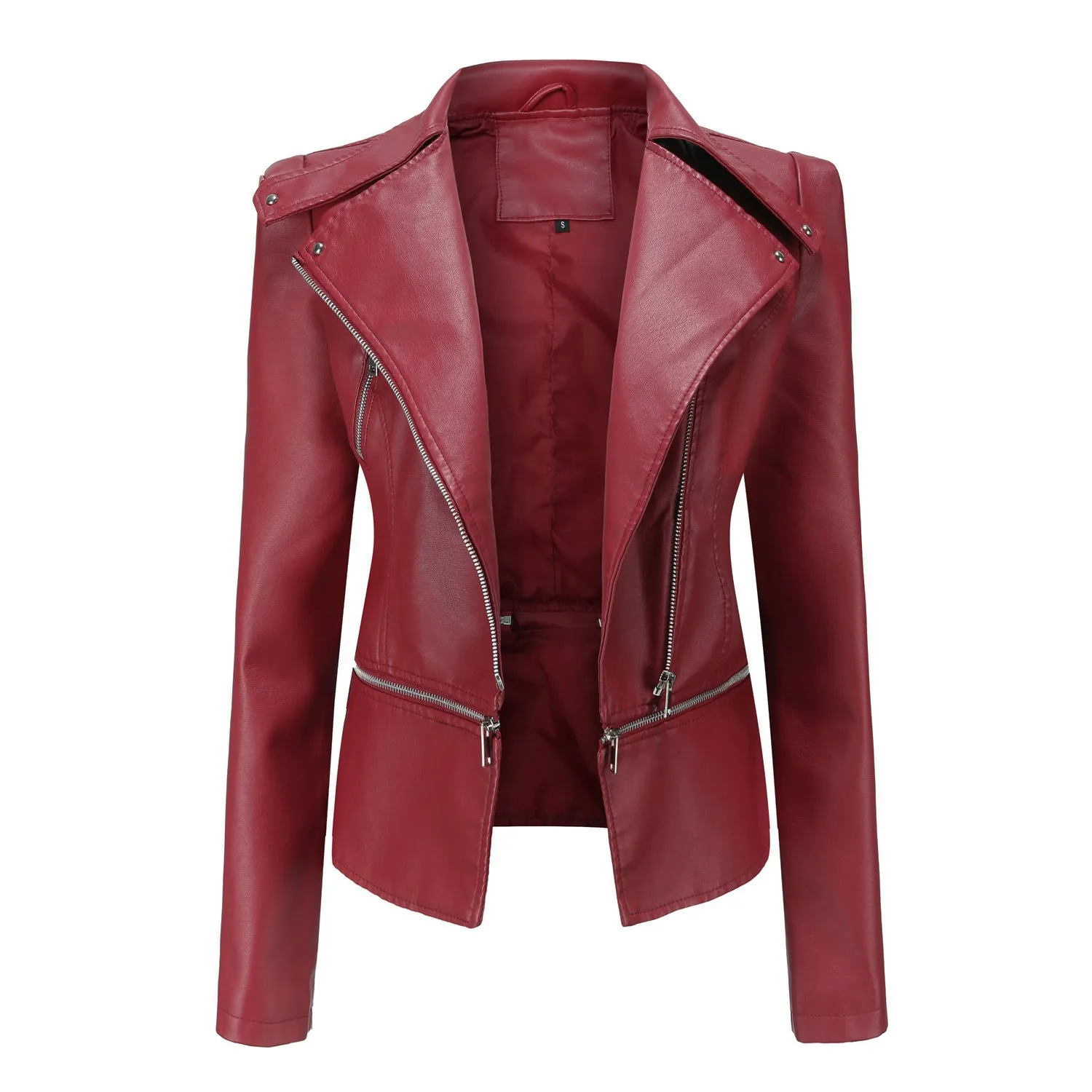 Leather Jacket Stylish Moto Biker Coat