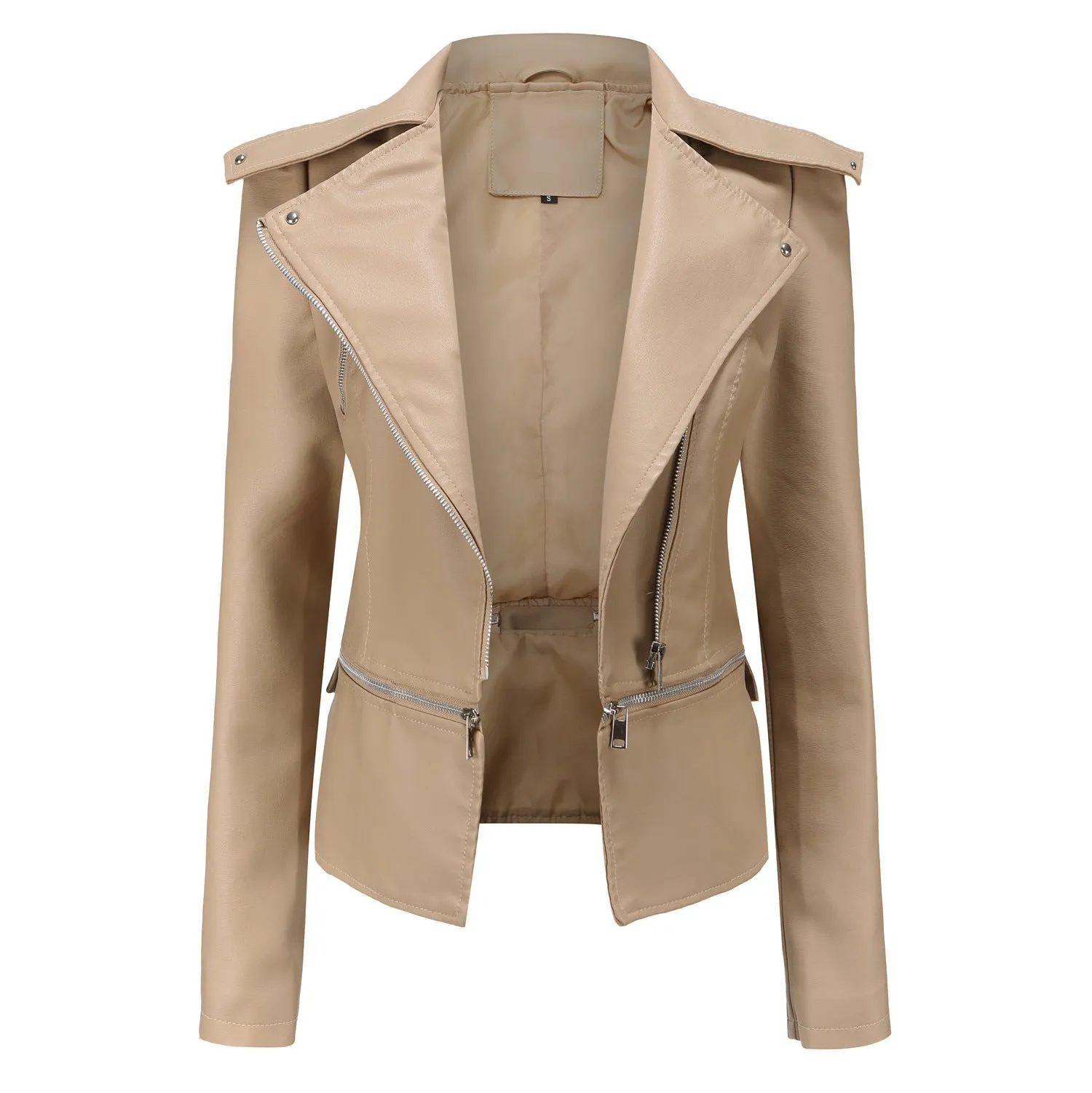 Leather Jacket Stylish Moto Biker Coat