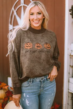 Let's Get Smashed Pumpkin Graphic Sweatshirt