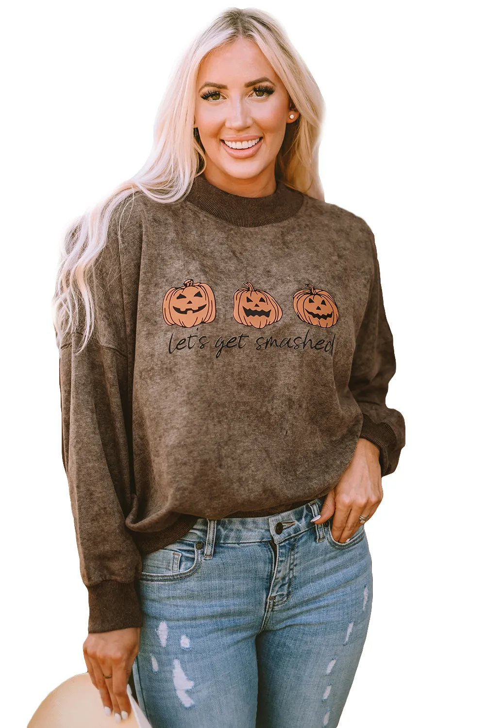 Let's Get Smashed Pumpkin Graphic Sweatshirt