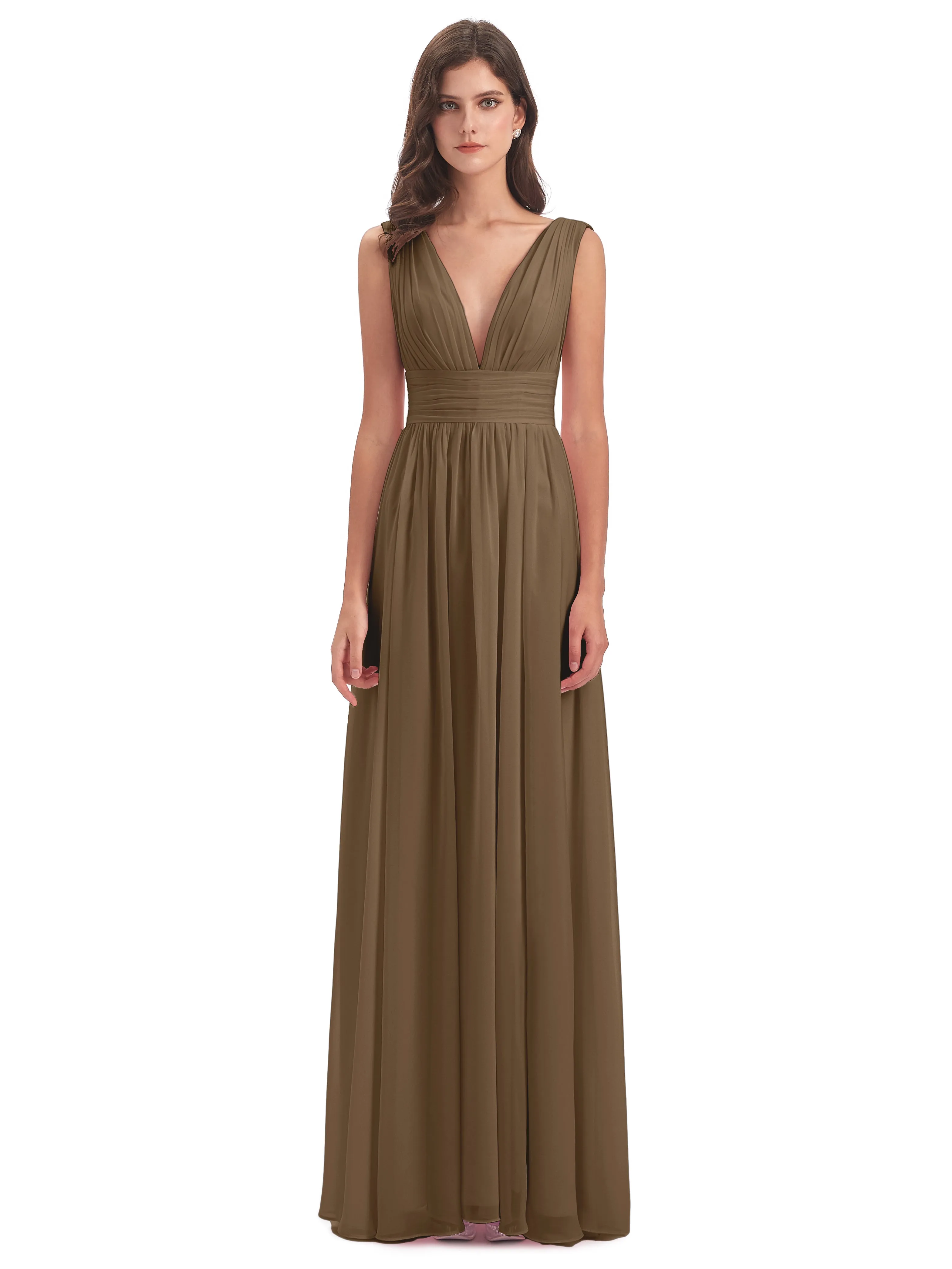 Mocha Bridesmaid Dresses Uk Charming Chiffon V Neck Split Long Bridesmaid Dresses