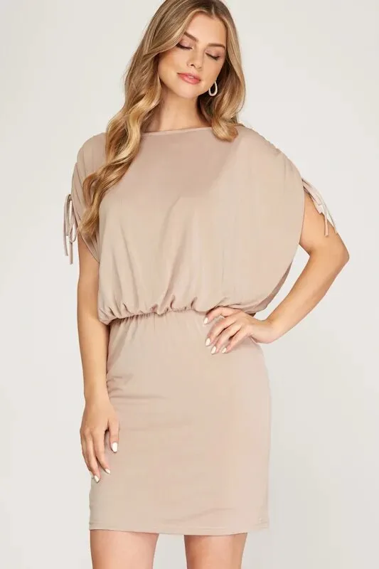 Nude Mini Dress - Bella Chic