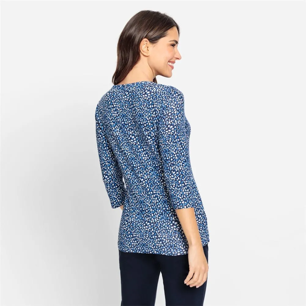 Olsen Patterned Top in Edda Fit