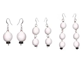 Pom Boho Chic Earrings (White)