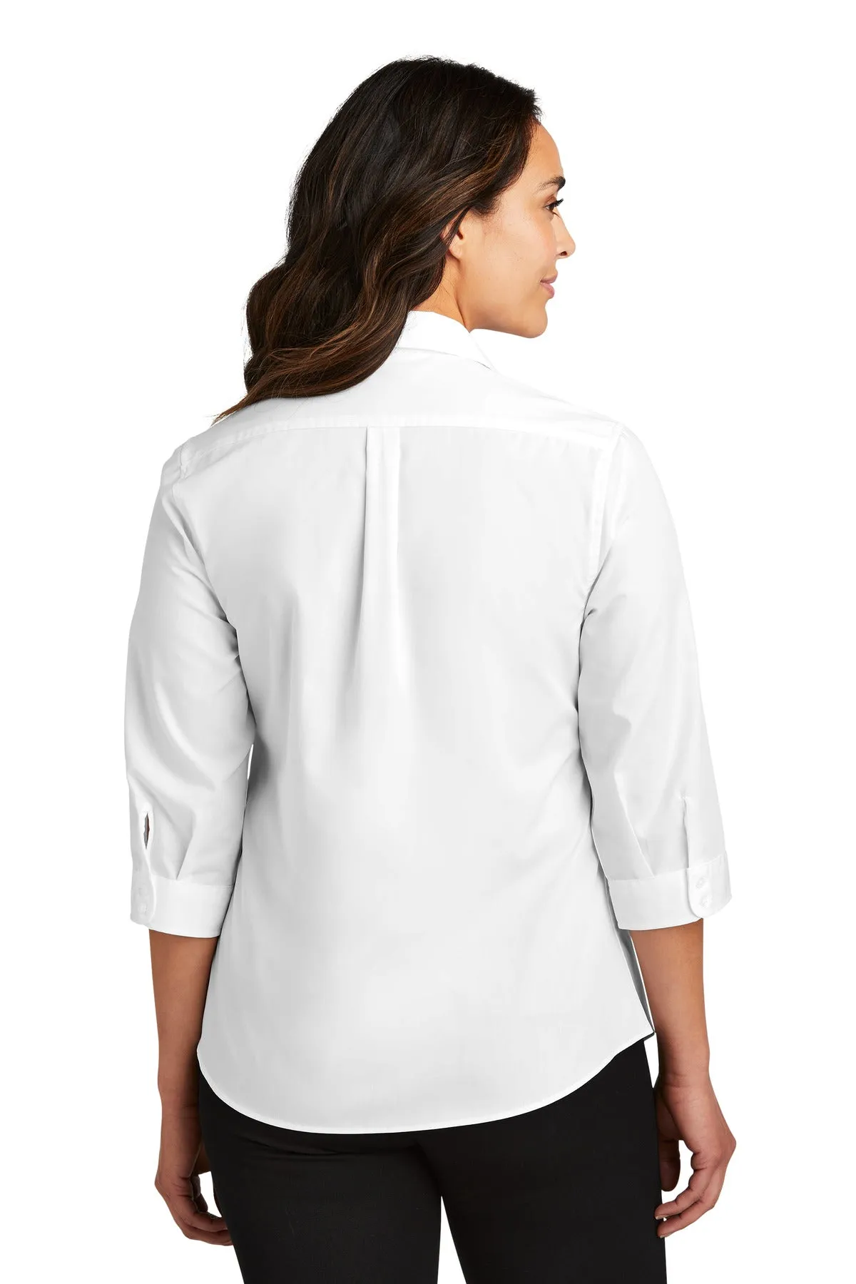 Port Authority Ladies 3/4-Sleeve Carefree Poplin Shirt. LW102