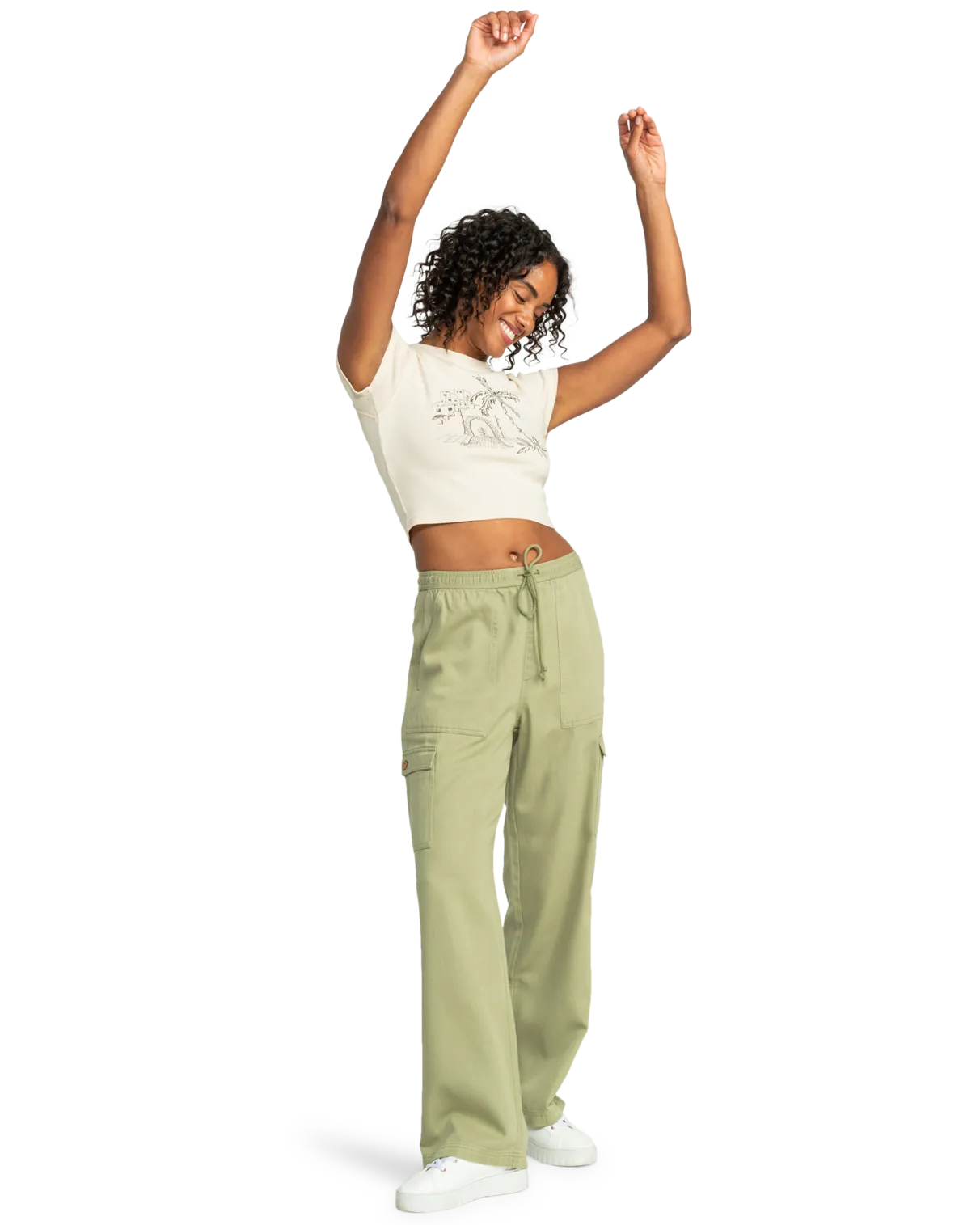 Precious Cargo Trousers in Oil Green