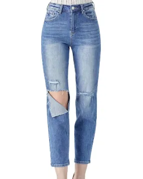 Relaxed Fit High Waist Jean In Blue | Blue