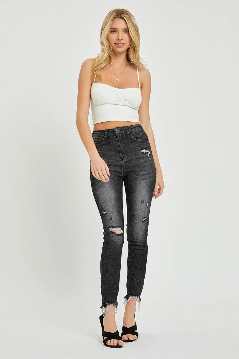 RISEN High Rise Relaxed Distressed Jean