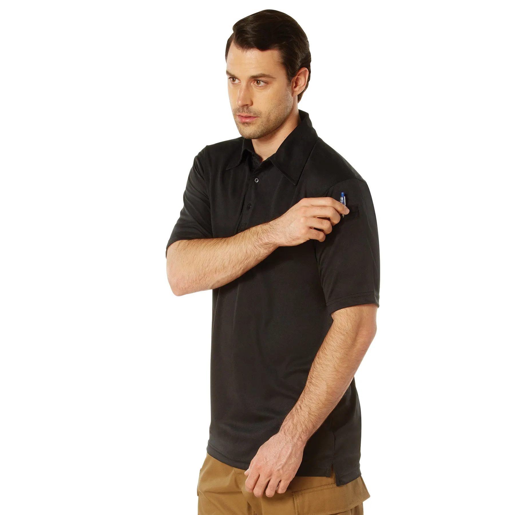 Rothco Tactical Performance Polo Shirt / Black