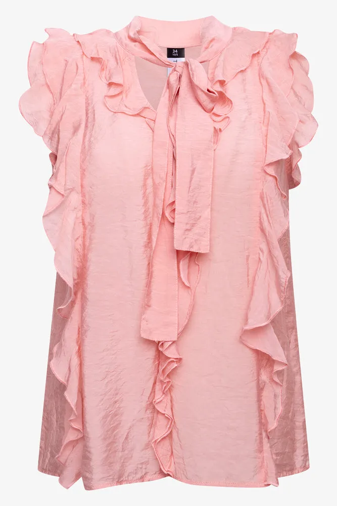 Ruffle Blouse Pink