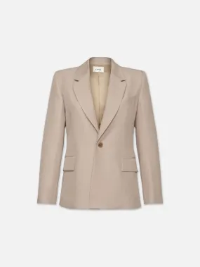 Single Button Blazer -- Light Beige