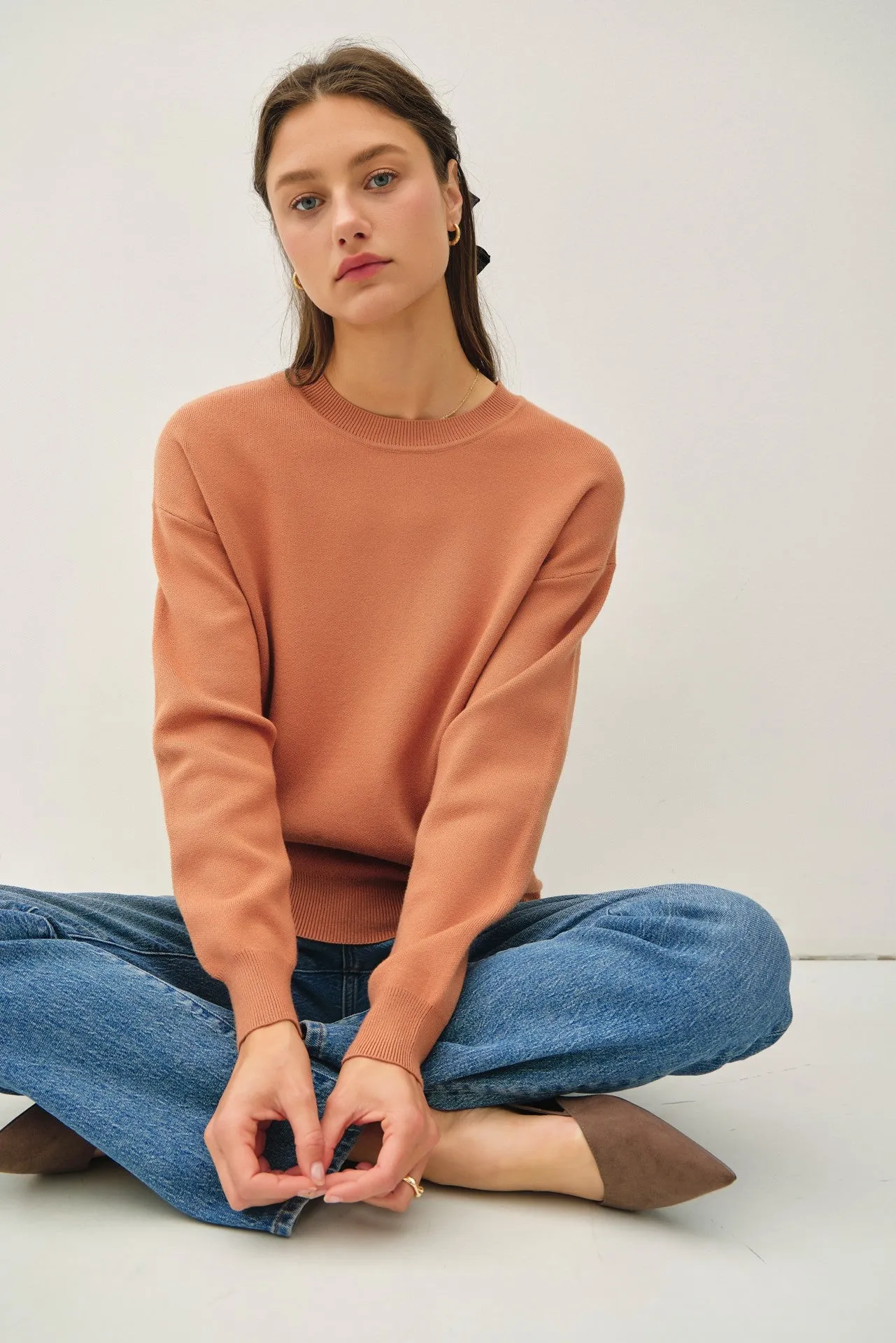 Soft Basic Round Neck Sweater - Final Sale