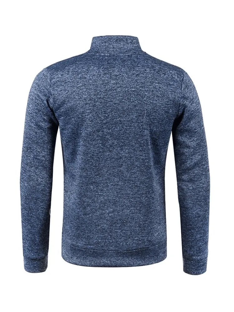 Stylish Men's Sweatshirts With Zippered Collar - SF0383