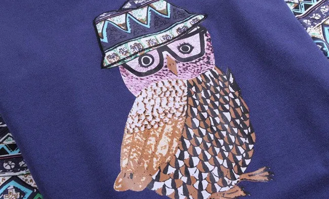 Stylish Women's Casual Sweatshirt With Owl