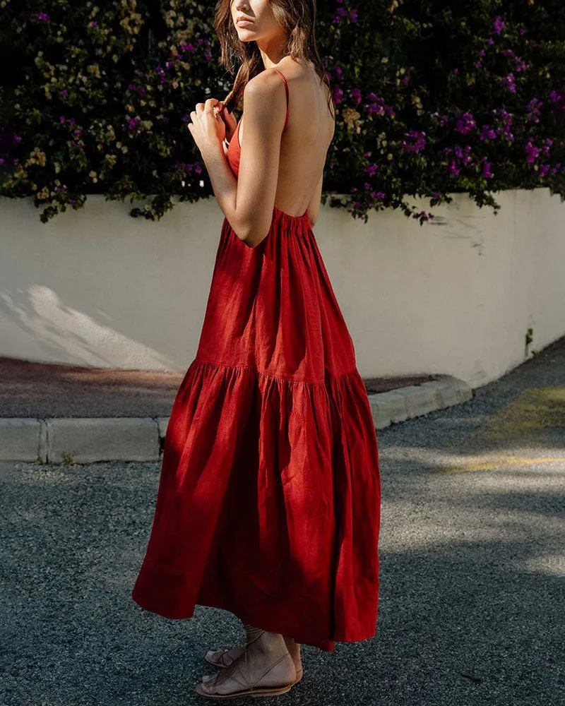 Summer Backless Vacation Dress