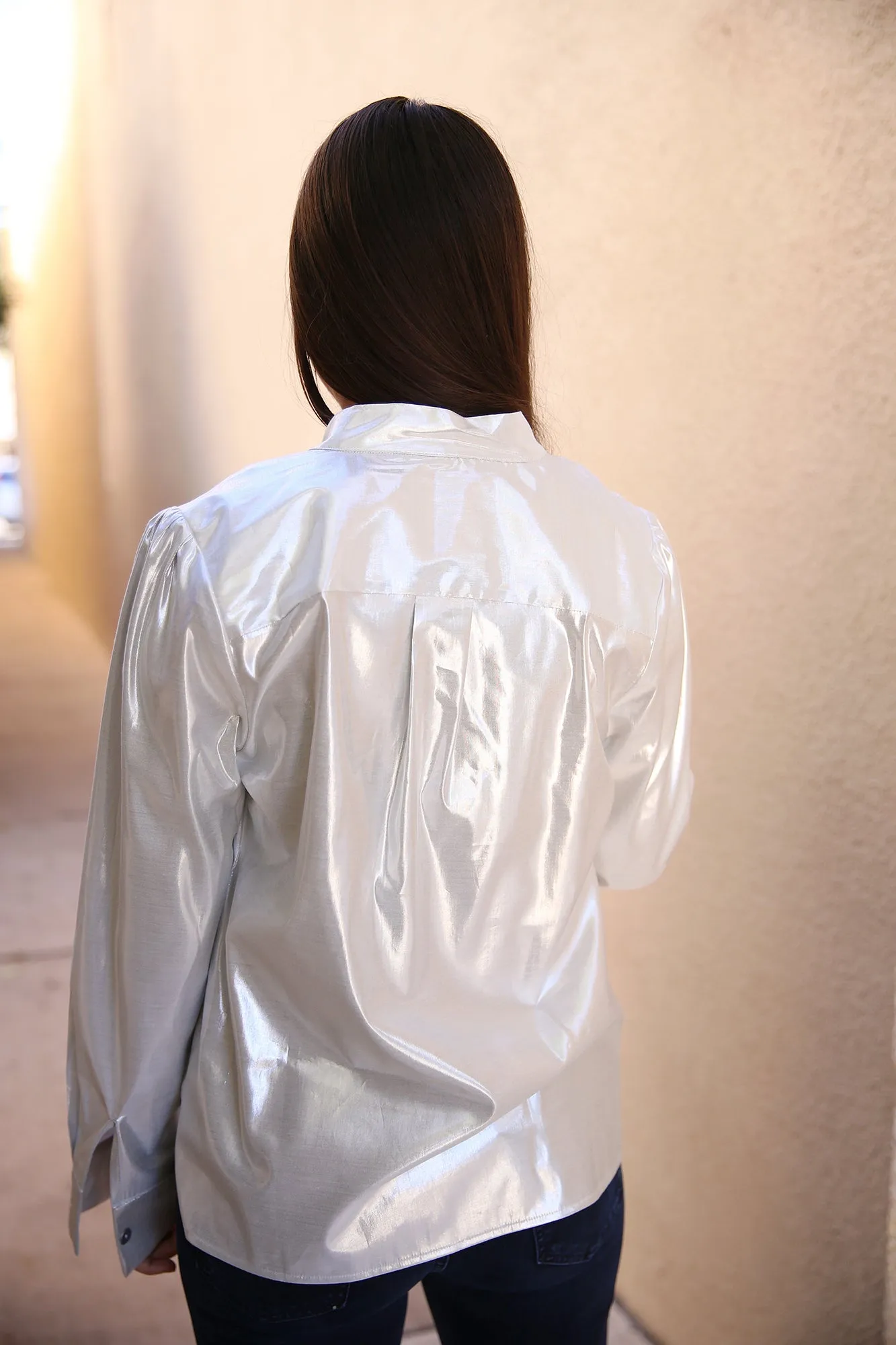 The PUFF Shirt Silver Lurex